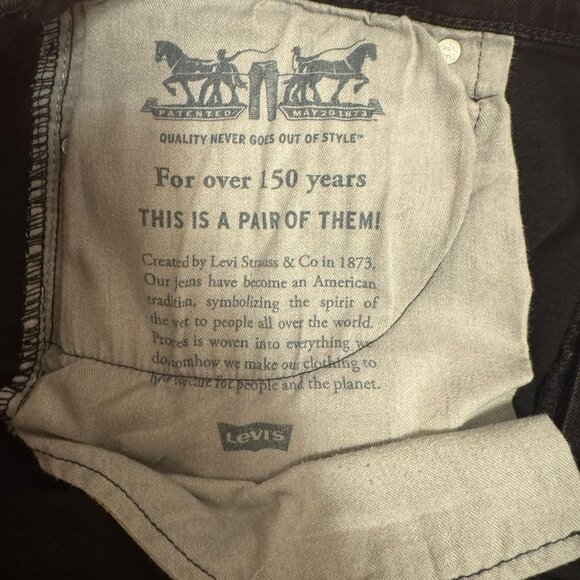 Levi’s Men’s 505 Black Straight Fit Jeans W40 L30 Classic Denim USA - Picture 2 of 4